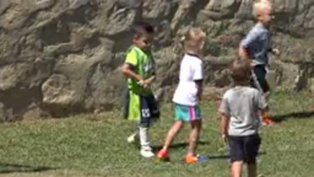 SAN JOSE DEL CABO MEXICO-2019: Children Playing Ball At Vacation Time