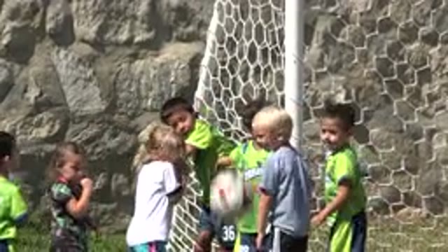 SAN JOSE DEL CABO MEXICO-2019: Many Kids Are Playing Football In A Sunny Day In