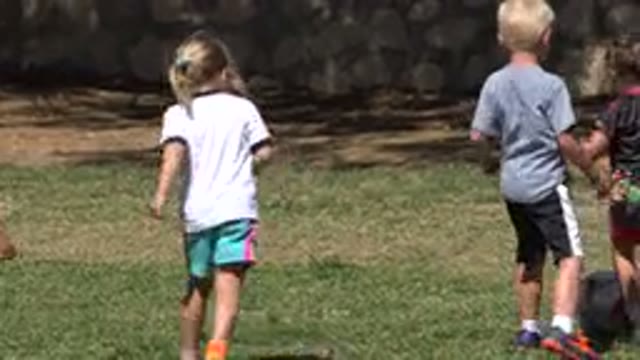 SAN JOSE DEL CABO MEXICO-2019: Group Of Young Kids Playing Soccer And Running