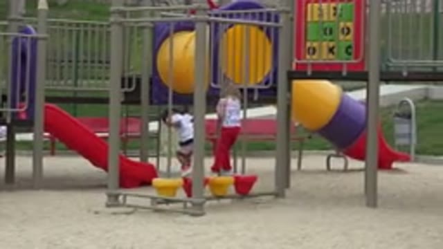 SAN JOSE DEL CABO MEXICO-2019: Young Children Playing In The Playground Outside