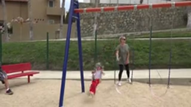 SAN JOSE DEL CABO MEXICO-2019: A Mother Took Her Daughter to the Park to Make