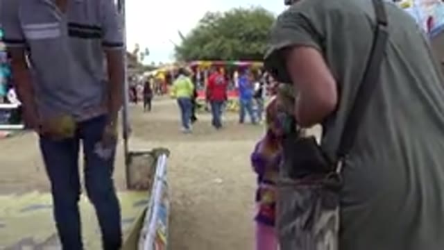 SAN JOSE DEL CABO MEXICO-2019: Little Girl Teaches How To Throw A Ball At