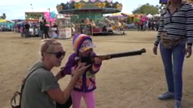 SAN JOSE DEL CABO MEXICO-2019: Toy Guns Are All Too Attractive When Children Are