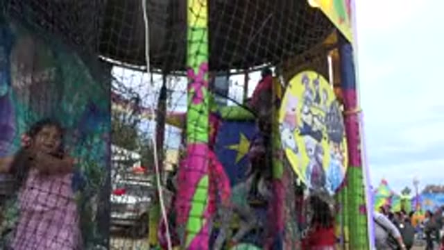 SAN JOSE DEL CABO MEXICO-2019: Inside A Trampoline Fair