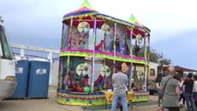 SAN JOSE DEL CABO MEXICO-2019: Children Hop in Frozen Themed Bouncy Castle