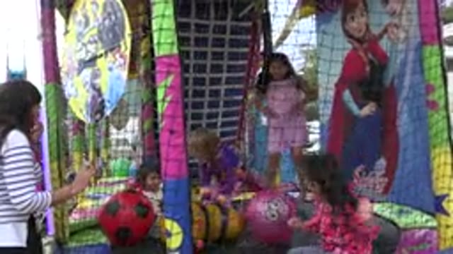 SAN JOSE DEL CABO MEXICO-2019: Girls Play In A Ball Pit While Supervised By