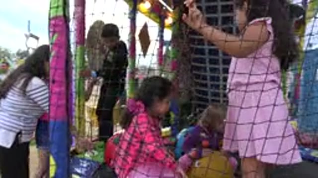 SAN JOSE DEL CABO MEXICO-2019: Children Jump On Trampoline And Play With Bouncy