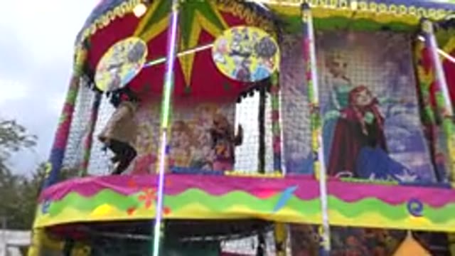 SAN JOSE DEL CABO MEXICO-2019: Kids Playing On Jumping Jumps