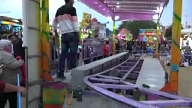 SAN JOSE DEL CABO MEXICO-2019: Kid Roller Coaster Fun Day At The Carnival With