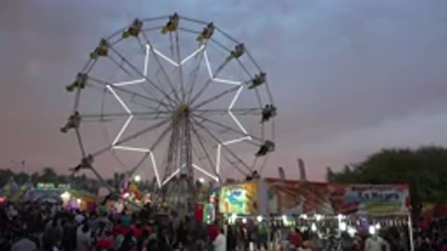 SAN JOSE DEL CABO MEXICO-2019: Ferris Wheel at a Carnival Night