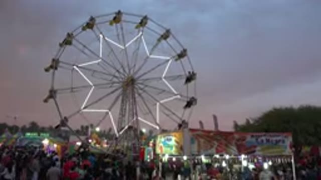 SAN JOSE DEL CABO MEXICO-2019: Roller Coaster At An Event In A Park With Several