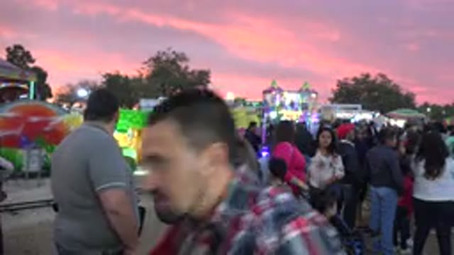 SAN JOSE DEL CABO MEXICO-2019: Lots Of People Waiting In Line For A Ride At The Fair