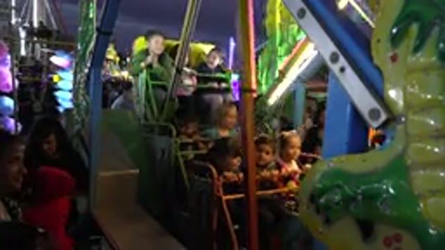 SAN JOSE DEL CABO MEXICO-2019: Children Having Fun In The Amusement Park On A