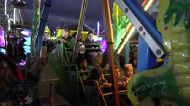 SAN JOSE DEL CABO MEXICO-2019: Children Have Fun On A Carousel At The Amusement