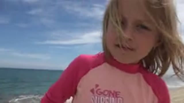 SAN JOSE DEL CABO MEXICO-2019: A Little Girl Staring At The Sea On The Beach