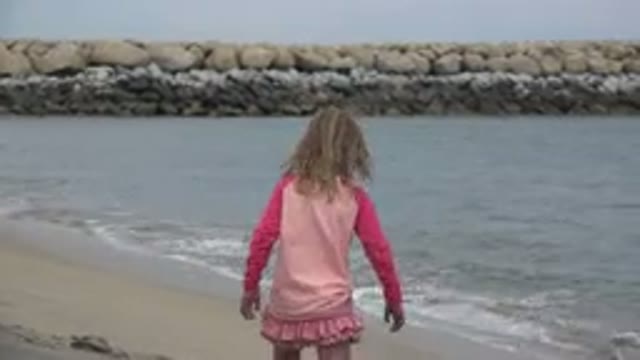 SAN JOSE DEL CABO MEXICO-2019: Beautiful Child Enjoying Nature Sea Sand And