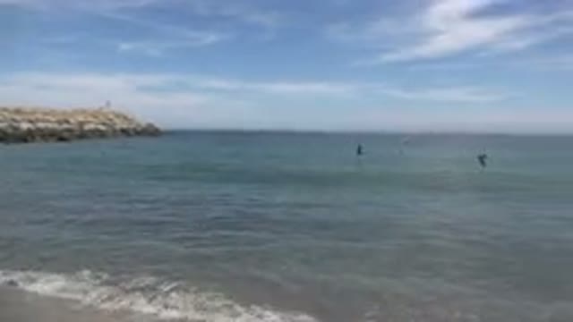 SAN JOSE DEL CABO MEXICO-2019: Camera Pans Across Beach Horizon Following The
