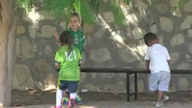 SAN JOSE DEL CABO MEXICO-2019: Mischievous Children Playing Outside