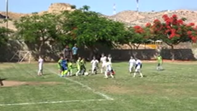 SAN JOSE DEL CABO MEXICO-2019: Little Kids Playing Football