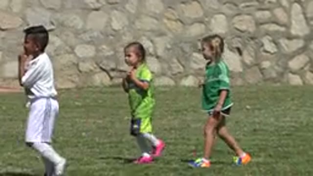 SAN JOSE DEL CABO MEXICO-2019: Children Playing Soccer At The Park Infant Of A
