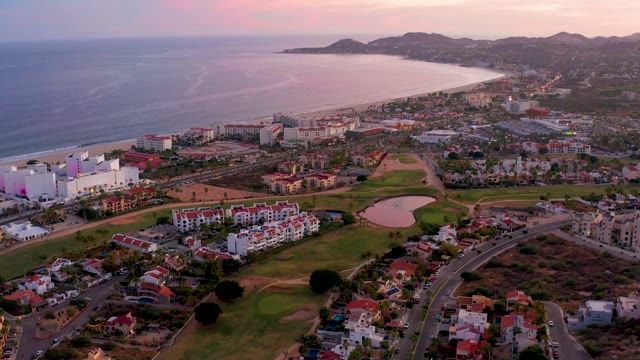 SAN JOSE DEL CABO MEXICO-2021: Coastal Development and Beach From Above