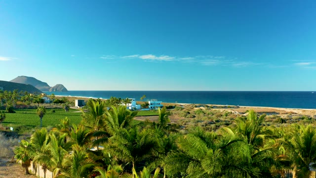 TODOS SANTOS BCS MEXICO-2021: Coastal Scene with Beach and Green Fields