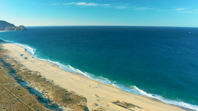 TODOS SANTOS BCS MEXICO-2021: Sandy Shore with Ocean Waves Rolling In