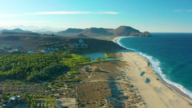 TODOS SANTOS BCS MEXICO-2021: Beach Shore with Gentle Waves and Distant Hills