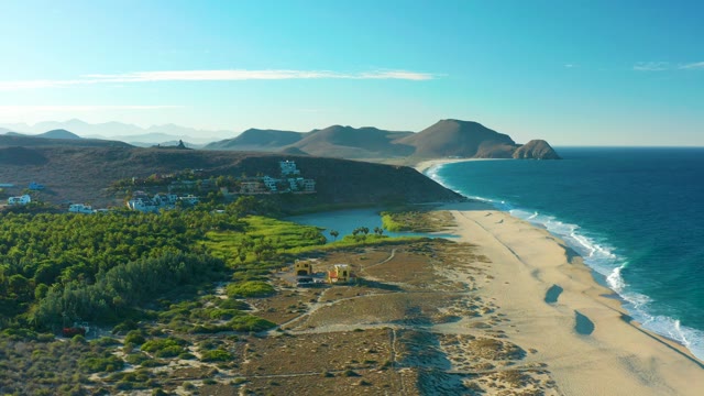 TODOS SANTOS BCS MEXICO-2021: Coastal Scene with Shifting Clouds and Ocean Waves