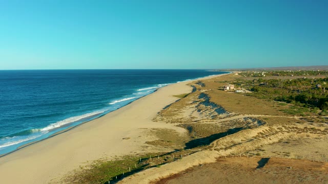 TODOS SANTOS BCS MEXICO-2021: Beach Dunes and Ocean Waves with Shifting Shadows