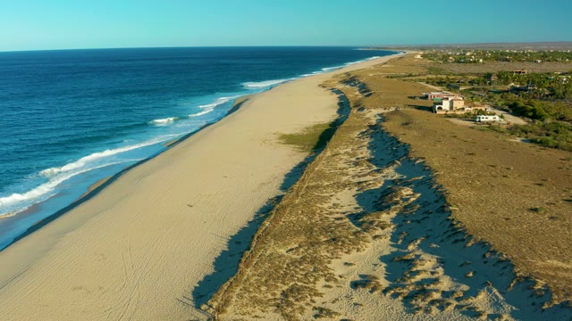 TODOS SANTOS BCS MEXICO-2021: Gentle Ocean Waves Lapping Sandy Beach and Dunes