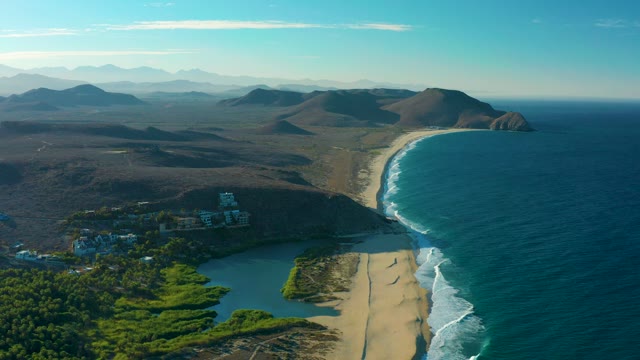TODOS SANTOS BCS MEXICO-2021: Coastal Landscape with Sandy Beach and Lagoon