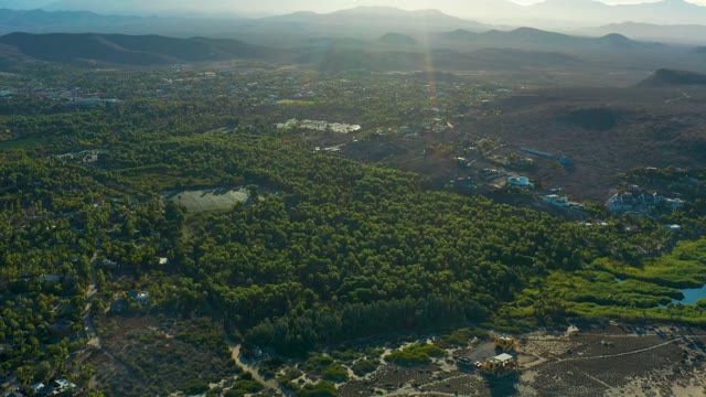TODOS SANTOS BCS MEXICO-2021: Aerial Flight Over Forest and Coastal Terrain