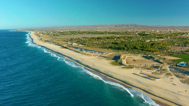 TODOS SANTOS BCS MEXICO-2021: Waves Advancing on Sandy Beach