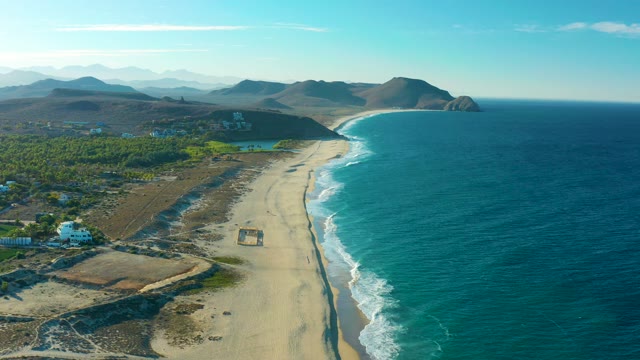 TODOS SANTOS BCS MEXICO-2021: Sandy Beach with Receding Ocean Tide
