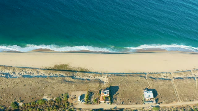 TODOS SANTOS BCS MEXICO-2021: Waves Rolling Onto Sandy Shore From Above