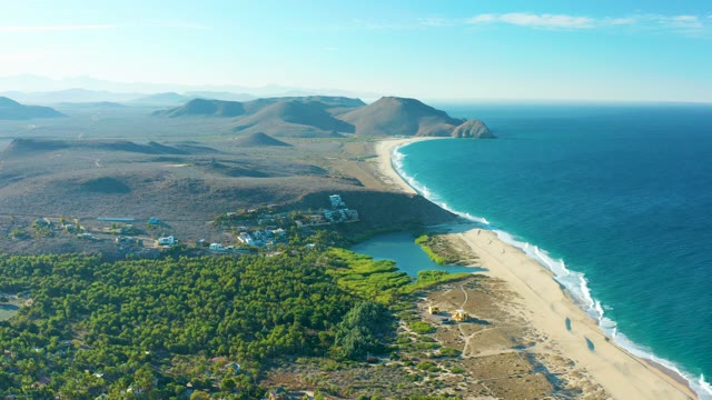 TODOS SANTOS BCS MEXICO-2021: Gentle Ocean Waves on Sandy Coastal Shore