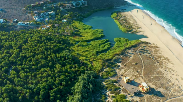 TODOS SANTOS BCS MEXICO-2021: Coastal Lagoon with Forest and Sandy Beach