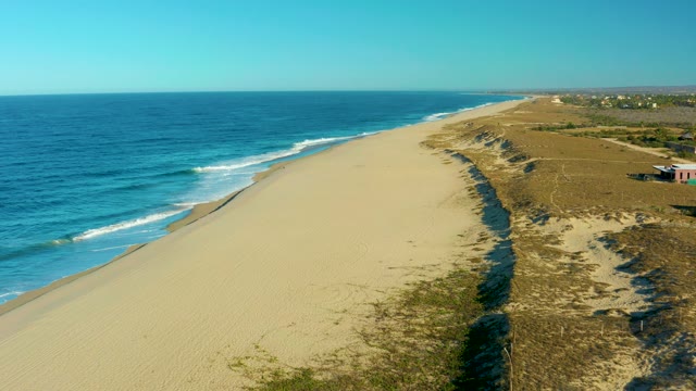 TODOS SANTOS BCS MEXICO-2021: Sandy Beach and Ocean Waves Along the Coast
