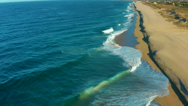 TODOS SANTOS BCS MEXICO-2021: Waves Crashing on Sandy Shore From Above