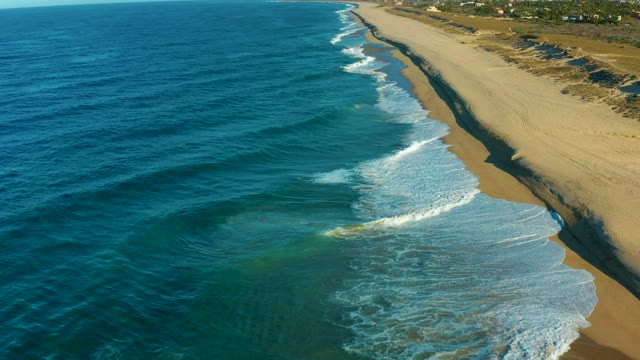 TODOS SANTOS BCS MEXICO-2021: Ocean Waves Rolling Onto Sandy Shore