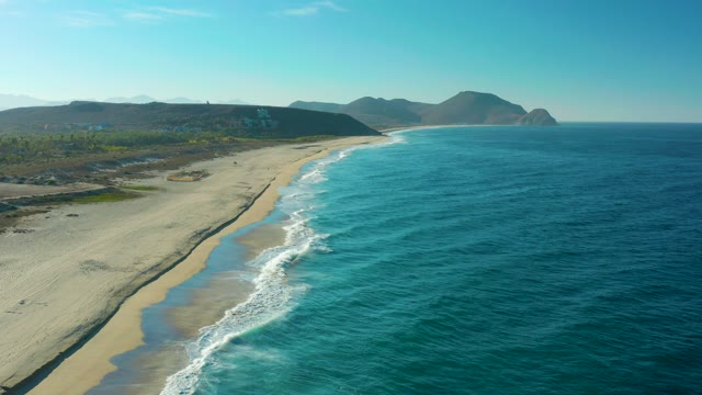 TODOS SANTOS BCS MEXICO-2021: Waves Gently Lapping a Sandy Coastline