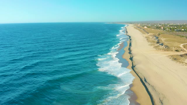 TODOS SANTOS BCS MEXICO-2021: Gentle Ocean Waves Lapping Sandy Shore