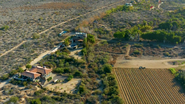 TODOS SANTOS BCS MEXICO-2021: Rural Property and Moving Vehicle From Above