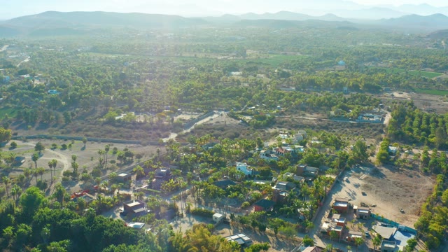 TODOS SANTOS BCS MEXICO-2021: Rural Residential Area with Trees and Distant Mountains