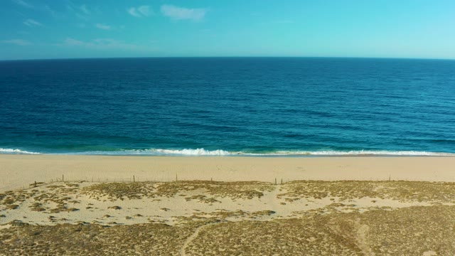 TODOS SANTOS BCS MEXICO-2021: Gentle Ocean Waves and Shifting Clouds Over Sandy Dunes