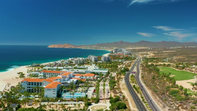 MARQUIS LOS CABOS MEXICO-2021: Coastal Resort and Highway Aerial