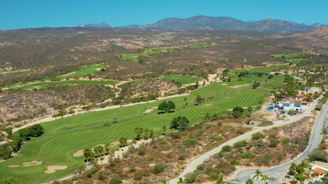 MARQUIS LOS CABOS MEXICO-2021: Golf Course on Arid Hills with Winding Road