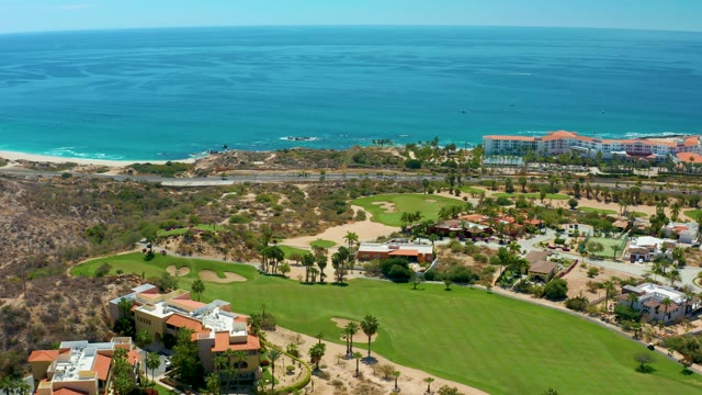 MARQUIS LOS CABOS MEXICO-2021: Coastal Highway and Golf Course with Traffic Movement