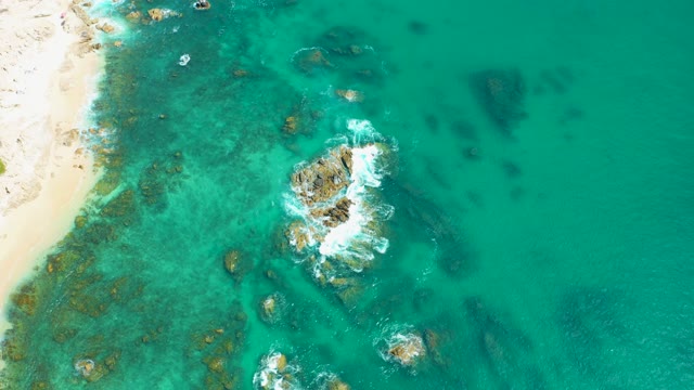 MARQUIS LOS CABOS MEXICO-2021: Rocky Shore and Crashing Waves From Above